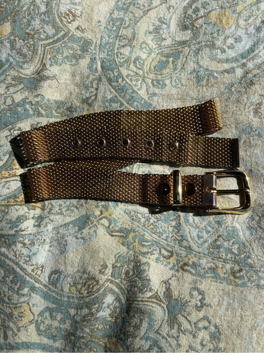 Vintage Shiny Gold Tone Metal Mesh Belt Retro Liquid Gold Statement Cinch Belt - Picture 8 of 13